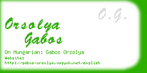 orsolya gabos business card